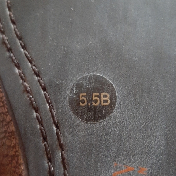 LAUREN by RL Pewter flats sz 5.5 leather metallic - Picture 10 of 11